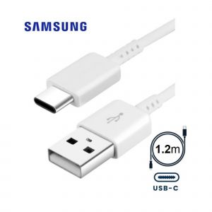 120cm - Cable Cordon Blanc Prise USB-A vers USB-C Charge Rapide Original Samsung compatible Chargeur USB 15W Pour Tablette Galaxy Tab A9 / Tab A9+ Plus - Neuf