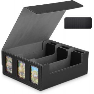 Mtg Deck Box Bo&icirc;te De Rangement Magn&eacute;tique Pour 2300 Cartes Commander Display Tcg Box Avec 4 S&eacute;parateurs De Cartes Compatibles - Neuf