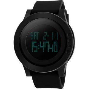 Ytseazn-Grand Cadran Digital Sport Montres Bracelet De Mixte 50m Étanche Plastique De La Lunette Et Caoutchouc Ruban Outdoor Multifonctionnel Militaires Digital Sport Montre,Noir - Neuf