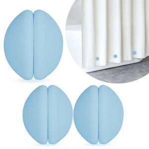 Poids magnétique en Silicone bleu pour rideau de douche, boucle magnétique pendentif coupe-vent 6 pièces - Neuf