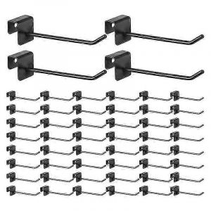 48 pcs gridwall crochets 4 pouces noir panneau de métal crochet cintre carré tube crochets cabine manteau crochet cheville - Neuf