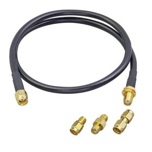 LETNERNY-Sma Kit De Câble D'Extension Sma Mâle À Femelle Rg58 Câble Coaxial 0.5M + 3Pcs Sma Rf Adaptateur Coaxial Sma À Sma Connecteur De Câble Faible Perte Pour Wifi Sdr Device Antenna - Neuf
