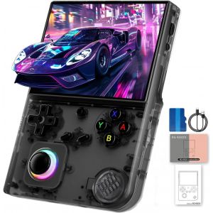 ANBERNIC gameconsole RG40XXV 64G Écran IPS 4 pouces Plus de 5000 jeux intégrés Noir - Neuf