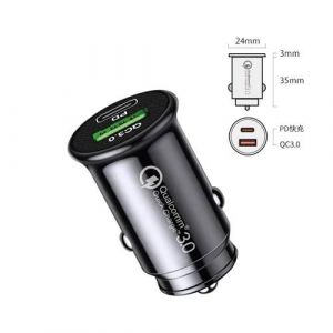 Mini Chargeur De Voiture 100w Type C Double Usb Charge Rapide Pour Iphone 15 Pro Max Samsung Huawei Xiaomi Prise Allume-Cigare Chargeur--Fast Charger - Neuf