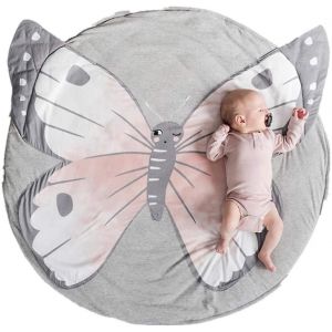 Tapis De Jeu Pour B&eacute;b&eacute; En Coton Doux &iquest; Coussin Rond De 90 Cm Avec Motif Animal Pour Nourrissons &iquest; Utilisation Polyvalente - Neuf