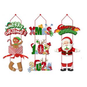 3 d&eacute;corations de porte de No&euml;l pour la maison - Neuf