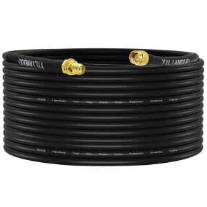 20M/65,6ft C&acirc;ble d'Extension SMA RG58 SMA M&acirc;le &agrave; Femelle C&acirc;ble Coaxial &agrave; Faible Perte pour WiFi 3G 4G LTE Antenne GPS SDR &Eacute;quipement Antenne Radio Scanner Routeur (Non pour la TV) - Neuf