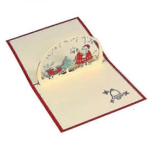 15.5 x 12.5cm 3d Noël sur le thème Cartes Joyeux Noël Pour Noël Vacances Salutations Avec Enveloppe (h116) - Neuf