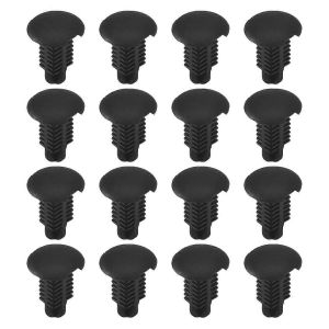 16Pcs Rivets en plastique Clip 4mm x 5mm x 15mm Noir - Neuf