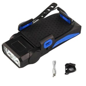 Phare De V&eacute;lo Rechargeable Usb &Eacute;tanche Cyclisme Bleu Clair - Neuf