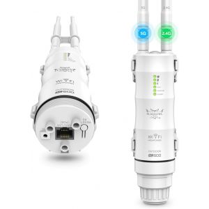 lbgwp60-Répéteur Wifi Extérieur Amplificateur De Portée Wi-Fi Amplificateur De Signal Ac600 Double Bande Ap Réseau Amplificateur 2.4G 5Ghz Antennes À Gain Élevé 600Mbps Pont Wifi Boosters - Neuf