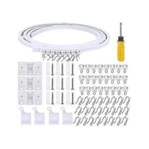 Tringle à rideaux de plafond pliable de 5 mètres,Tringle à rideaux de plafond flexible,Tringle à rideaux,Accessoires,Tringle à rideaux incurvée-GOOD - Neuf