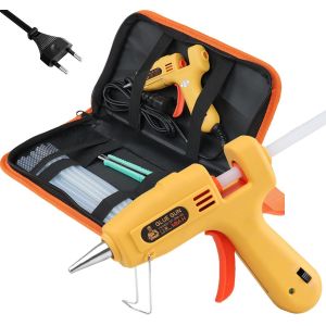 Chenquansarl-Pistolet À Colle,C Pistolet A Colle,Pistolet Colle 20w,Avec 10 Bâtonnets De Colle Thermofusible Et Boîte À Outils Pour Petits Bricolage Artisanal Et Entretien Rapide À La Maison Et À L'é - Neuf