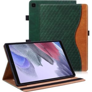Coque Pour Samsung Galaxy Tab A7 Lite 8.7 Pouce 2021 Sm-T220/T225 Housse Cuir Pu Etui De Protection Avec Support Fonction Samsung Tab A7 Lite Pochette Case - Vert Foncé - Neuf