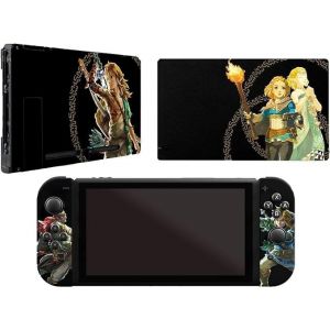 Hyrule Hero Skin Sticker for Nintendo Switch-Protective Gaming Sticker for Standard Console,Joycon (Controller) and Dock - Neuf