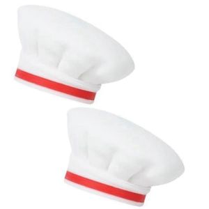 Bouchon De Vin En Silicone R&eacute;utilisable 2pcs,Bouchons De Boisson De Champagne En Forme De Chapeau De Chef Blanc - Neuf