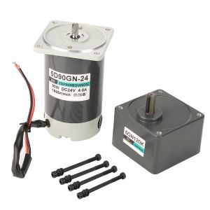 Moteur a engrenages a aimant permanent CC 24 V 90 W, vitesse reglable, sens horaire/antihoraire (120 000 tr/min) - Neuf