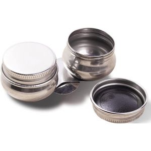 Tasse Double Palette Conteneur D'huile en Acier Inoxydable Palette Coupe Peinture Conteneur De Térébenthine avec Couvercle À Visser - Neuf