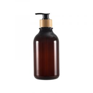 Pack de 2 distributeurs de savon 500 ml gel douche, savon, détergent liquide cuisine, avec pompe et porte-savon en bambou, - Neuf