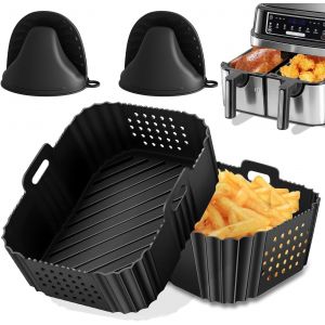 Accessoires Air Fryer pour Ninja Foodi MAX Dual Zone 9.5L AF400EU/7.6L AF300EU, Moule Silicone Air Fryer pour Ninja Double Stack xl 9.5L SL400EU, Plat Airfryer - Neuf