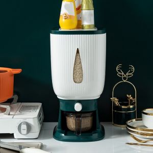 (Vert)Distribu Teur De Riz Avec Tasse À Mesurer Capacité De 10kg Stable Ob - Neuf