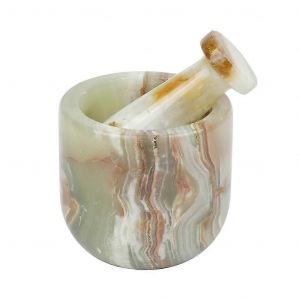 Mortiers De Jade Naturel Et Pilon Ensemble Presse-Ail Broyeur Masher Bol De Broyage - Neuf