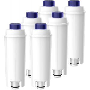 CMWS-Filtres à Eau pour Machine à Café Delonghi Magnifica s, Filtre Delonghi Dinamica et Les Séries ECAM/ETAM/ESAM/BCO, Cartouche Filtrante DLSC002, Filtre Adoucir l'eau (6 Pièces) - Neuf
