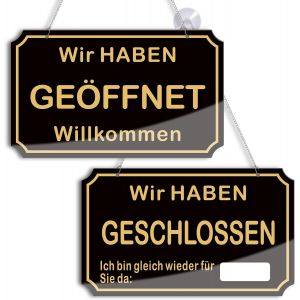 LETNERNY-Panneau Ouvert Fermé En Acrylique, Avec Chaîne De Suspension, Design Double Face, Indication Sur Les Bars, Animaleries, Magasins De Détail, Etc. 25,4 X 15,4 Cm - Neuf