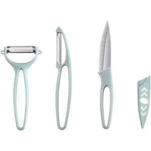 Letnerny-Kit Éplucheur Universel Avec Couteau À Fruits Et Légumes, Éplucheur À Asperges, Éplucheur De Pommes De Terre, Éplucheur De Concombre, Éplucheur Pendulaire, Râpe À Carottes ¿ Idéal Pour La Cu - Neuf
