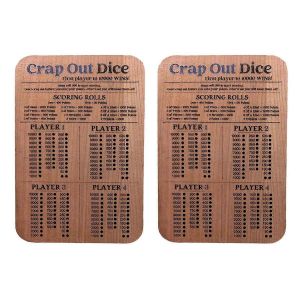 2pcs Dice Score Board Wood Dice Score Pad Classic Dice Game Plateau De Dés En Bois Pour La Familleparty Travel - Neuf