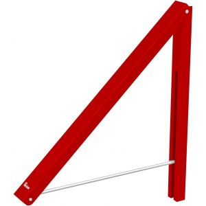 Porte-vêtements rétractable - Porte-vêtements Pliant fixé au Mur pour Le Rangement de la penderie de la buanderie, Aluminium, 2 paniers avec Tige (Noir) - Neuf