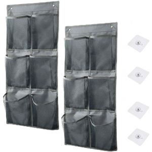Cmwx-2 Pièces Étagère De Organisateur Mural De Stockage Murale, 6 Poches, Rangement De Chaussures À Suspendre, Sac De Rangement Suspendu, Convient Pour Chambre À Coucher, Salon, Salle De Bain - Neuf
