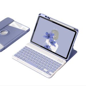 &Eacute;tui avec clavier Bluetooth rotatif &agrave; 360&deg; pour iPad 11 (A16) 2025 et iPad 10 (2022) 10.9" - Violet - Neuf