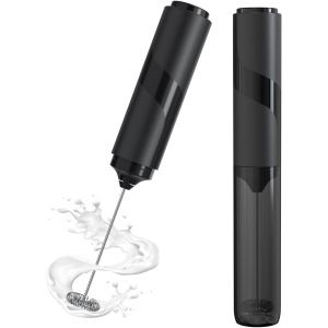 KALANKA-Mousseur à Lait électrique, Mini Fouet en Acier Inoxydable avec couvercle, Moteur Extra Fort et Alimenté pour Café/Café au Lait/Cappuccino/Chocolat Chaud - Neuf
