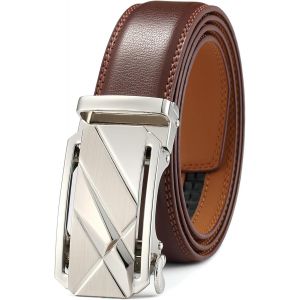 Tianyi-Ceinture Pour Homme En Cuir Véritable Avec Boucle Automatique Largueur-3.5cm - Neuf