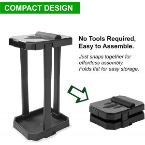 Support De Sac Poubelle Pliable Avec 20 Sacs Poubelles Pour Camping, Camping-Car, Noir - Neuf