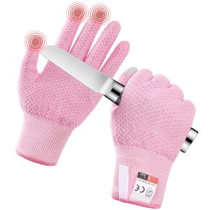LORANKA-Gants de Travail, Gants Anti-Coupures Enfant Femme, Gants de Coupe Protection de Niveau 5 pour Cuisine, Jardinage, Bricolage, Ext&eacute;rieur Explore &Eacute;viter Coupures,Couteaux Certifi&eacute; EN 388 - Neuf