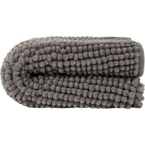 KAL-Tapis Shaggy 50X80 Cm, Ultra Doux, Absorbant, Antidérapant, Idéal Pour La Salle De Bain, La Chambre Ou Le Salon, Velouté Et Toucher Confortable -Gris Anthracite - Neuf