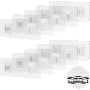10 Pi&egrave;ces Adh&eacute;sifs De Rechange pour &Eacute;tag&egrave;re de Douche,Crochets Adh&eacute;sifs Puissants D'angle,Support Angle De Douche,Panier Porte Savon - Neuf