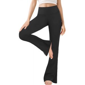 Jexnovashop-Pantalon De Yoga Bootcut Femmes Legging De Sport &Eacute;vas&eacute; Pantalon De Loisirs Taille Haute Extensible Jogging Pantalon D'entra&icirc;nement Pour Fitness Sport Gym Exercice - Neuf