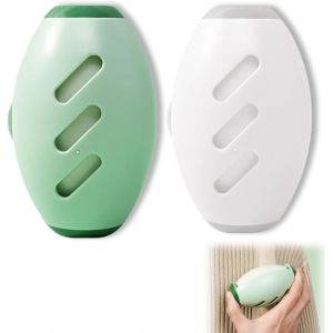 JGD-2 Pi&egrave;ces Rouleau Poils Animaux,Rouleau &agrave; Peluches R&eacute;utilisable,Rouleau &agrave; Peluches Pour Poils d'Animaux,Enlever Peluche Vetement Anti Peluche,Pour V&ecirc;tements,Lit,Tapis (Blanc + Vert) - Neuf