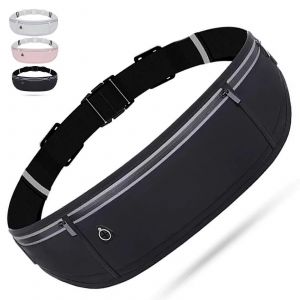 Mince de T&eacute;l&eacute;phone en cours d'Ex&eacute;cution Ceinture avec fermeture &agrave; Glissi&egrave;re sac de Taille, R&eacute;fl&eacute;chissant Fanny Pack pour mode de Vie Actif, de Couleur Noir - Neuf