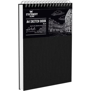 Mevronisshop-Carnet De Croquis A5 200 G/M&sup2; 100 Pages (50 Feuilles) Carnet De Dessin Cahier Dessin &Agrave; Spirale Peinture Bloc De Croquis Pour Artistes Et Professionnels - Neuf