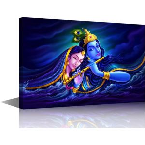 Eryi-1 Panneau Sur Toile De Ganesh - Images Abstraites Du Dieu Hindou Du Seigneur Ganesh Inde - Images Religieuses - Impression Sur Toile Pour Décoration Murale D'intérieur Moderne - Toile Tendue Et - Neuf