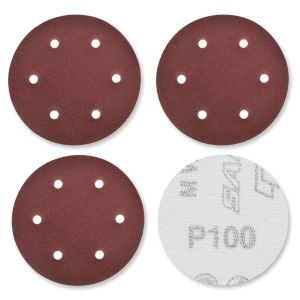 Disque de Ponçage 225 mm, P40 à P400 Grain Papier pour Ponceuse, 40 Pcs 9 Pouces 6 Trous Papier Abrasif pour Ponceuse Girafe, Ponceuses de Murs et de Plafonds (P100,40PCS) - Neuf