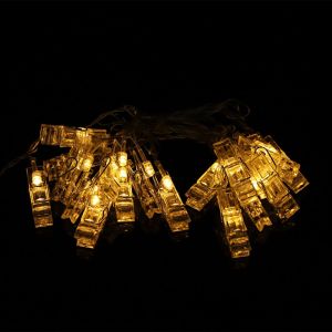 Hjlian Guirlande Lumineuse Led A Clips Pour Photos, Decoration De Fete, Mariage, Photos, Cartes, Blanc Chaud (Prise Americaine 110 V) - Neuf