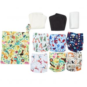 Couches-Culottes Lavables Reutilisables, Coussinets Jetables Avec Sac De Rangement Pour Bebe - Neuf