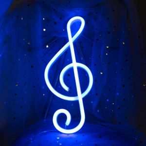 Note De Musique Led, Signe Au Néon Avec Des Piles Et Usb - Allume Décoration Murale Pour La Barre, Partie, Concert, Mariage - Neuf