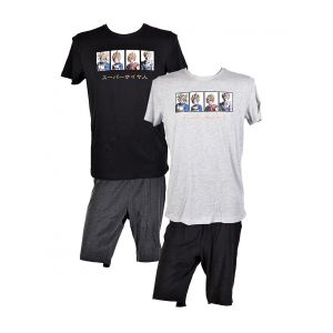 Pyjama Homme Dragonball En Coton -Chaleur, Douceur Et Confort- Pack De 2 Pyjacourt Ue3562 - Neuf