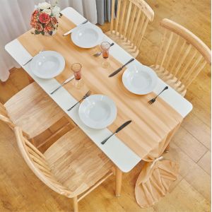 Moiuy-Chemin De Table En Mousseline De Soie, 70 X 300 Cm, Lavable, Chemin De Table Décoratif En Tissu, Table Runner, Décoration De Table Pour Mariage, Fête, Anniversaire, Communion - Neuf